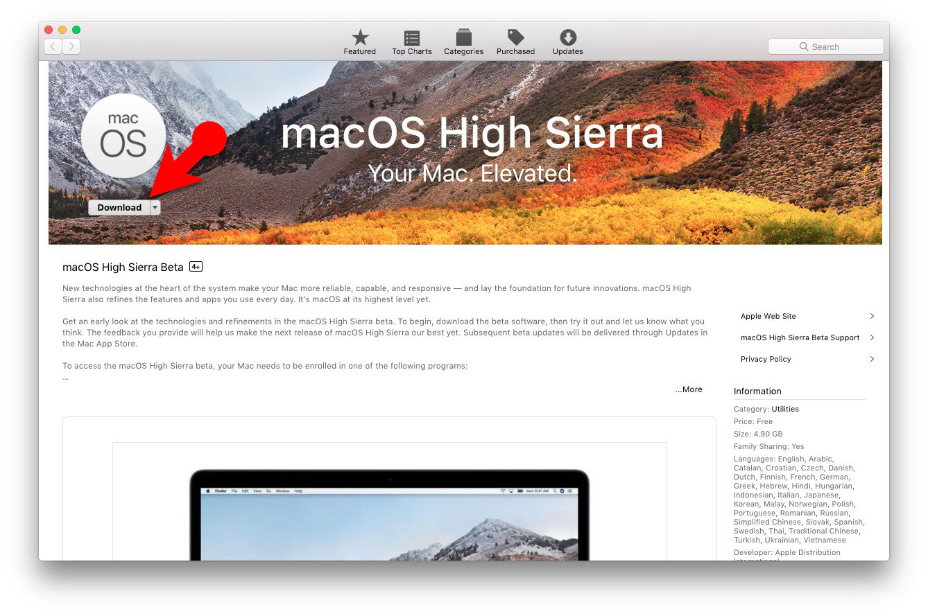 Free download mac os high sierra 10.13.1
